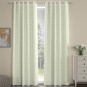 All Curtains Design Off White Polyester Room Darkening Door Curtain