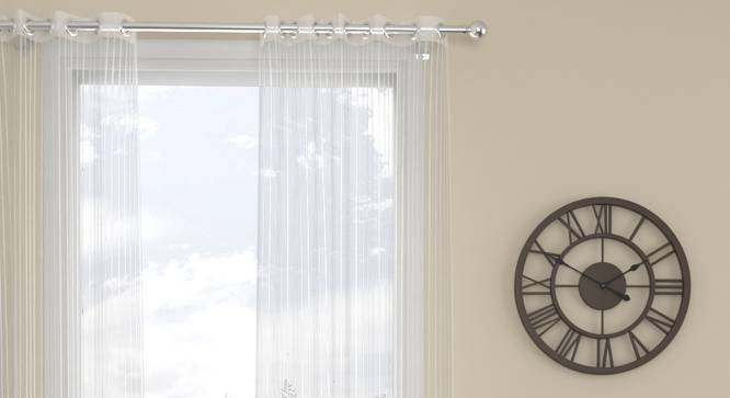 Holly White Polyester Sheer 7 ft Door Curtain (White, Eyelet Pleat, 115 x 213 cm  (45" x 84") Curtain Size) by Urban Ladder - Cross View Design 1 - 497151