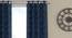 Murray Dark Blue Polyester Room-Darkening 5 ft Window Curtain (Dark Blue, Eyelet Pleat, 118 x 152 cm  (46" x 60") Curtain Size) by Urban Ladder - Cross View Design 1 - 497335
