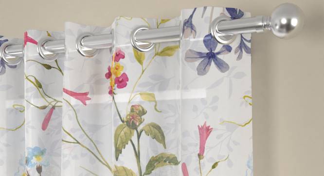 Syprianne Multicolor Polyester Sheer 5 ft Window Curtain (Eyelet Pleat, Multicolor, 140 x 152 cm  (55" x 60") Curtain Size) by Urban Ladder - Front View Design 1 - 497589