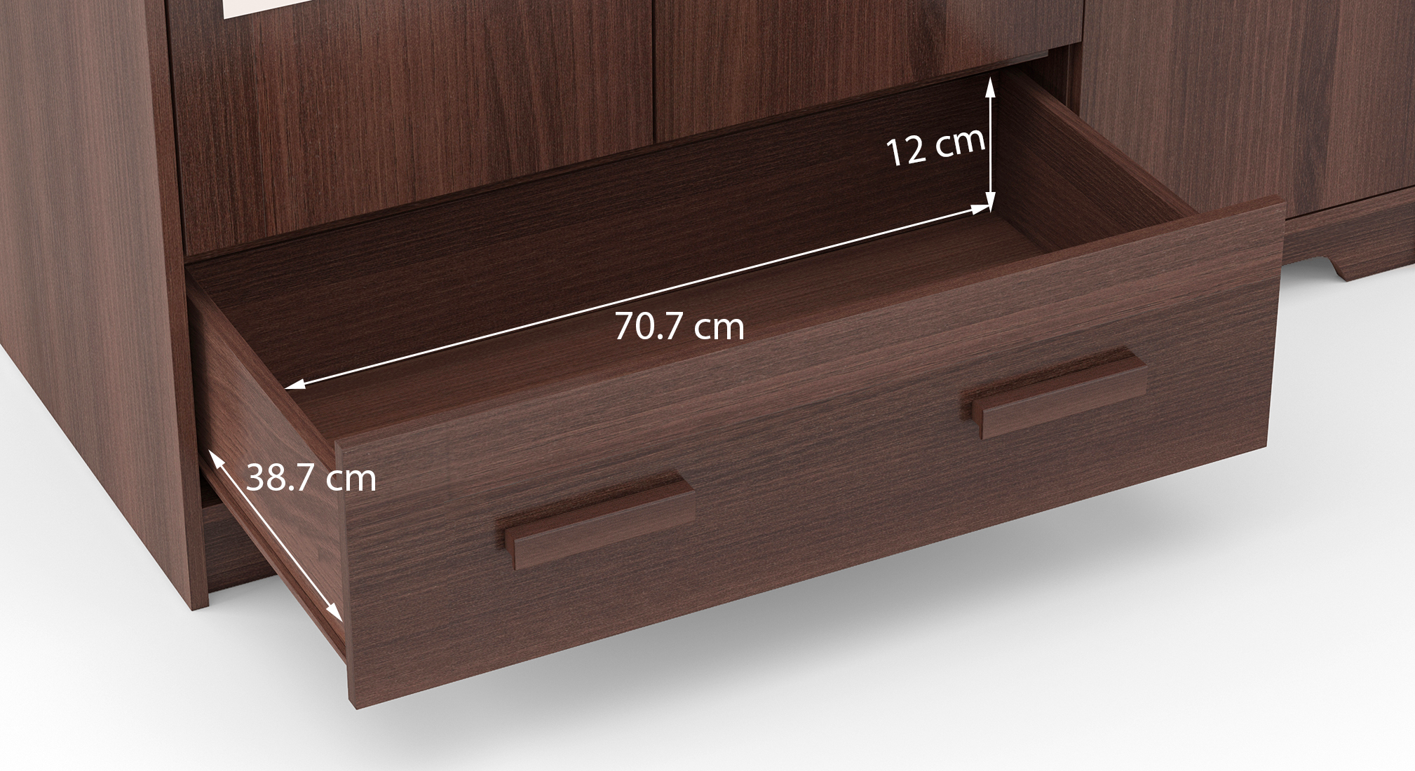Hilton 3 door 1 drawer wardrobe finish spiced acacia di
