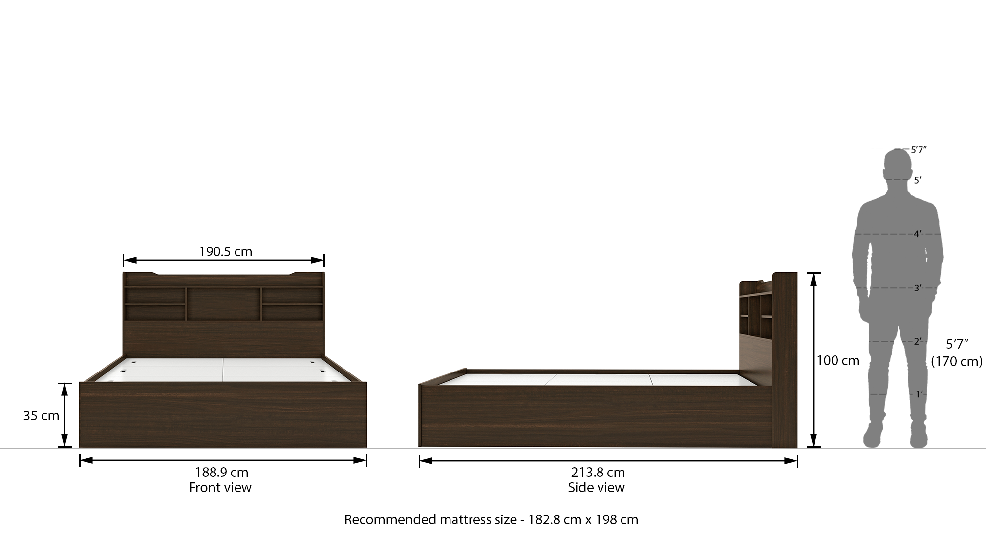 Sandon storage bed finish size king finish californian walnut dim1