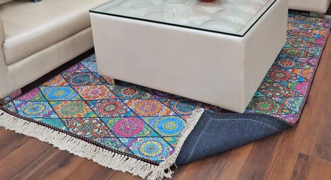 Ingrid Multicolour Traditional Woven Polyester 6x4 Feet Carpet (Rectangle Carpet Shape, 120 x 180 cm  (47" x 71") Carpet Size, Multicolor) by Urban Ladder - Front View Design 1 - 497906