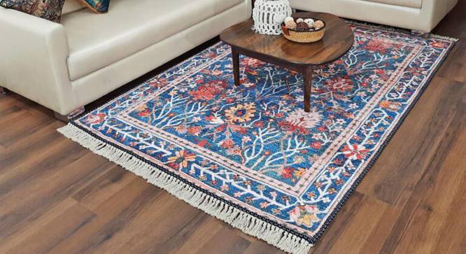 Ivanka Multicolour Floral Woven Polyester 5x3 Feet Carpet (Rectangle Carpet Shape, 91 x 152 cm  (36" x 60") Carpet Size, Multicolor) by Urban Ladder - Cross View Design 1 - 498056