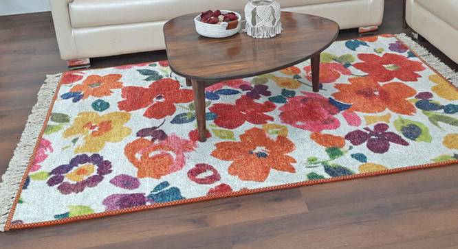 James Multicolour Floral Woven Polyester 6x4 Feet Carpet (Rectangle Carpet Shape, 120 x 180 cm  (47" x 71") Carpet Size, Multicolor) by Urban Ladder - Cross View Design 1 - 498073