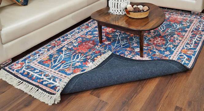 Ivanka Multicolour Floral Woven Polyester 6x4 Feet Carpet (Rectangle Carpet Shape, 120 x 180 cm  (47" x 71") Carpet Size, Multicolor) by Urban Ladder - Front View Design 1 - 498102