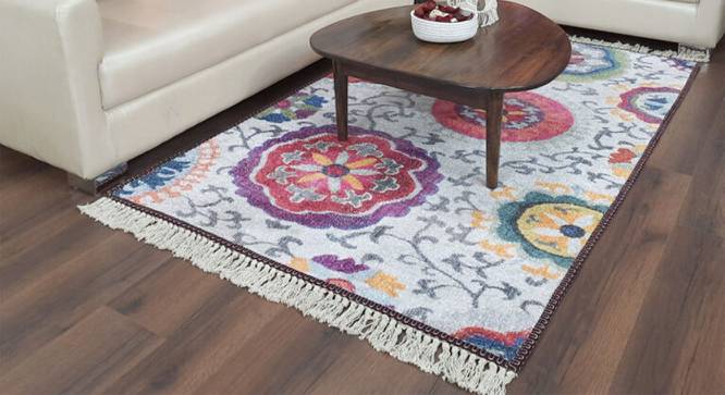 Nesta Multicolour Floral Woven Polyester 5x3 Feet Carpet (Rectangle Carpet Shape, 91 x 152 cm  (36" x 60") Carpet Size, Multicolor) by Urban Ladder - Cross View Design 1 - 498277