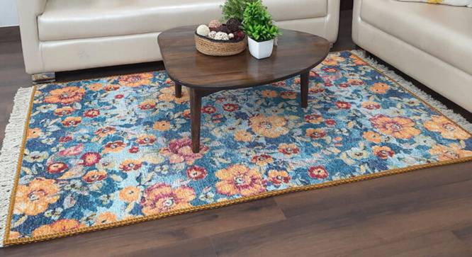 Miranda Multicolour Floral Woven Polyester 6x4 Feet Carpet (Rectangle Carpet Shape, 120 x 180 cm  (47" x 71") Carpet Size, Multicolor) by Urban Ladder - Cross View Design 1 - 498285