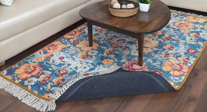 Miranda Multicolour Floral Woven Polyester 5x3 Feet Carpet (Rectangle Carpet Shape, 91 x 152 cm  (36" x 60") Carpet Size, Multicolor) by Urban Ladder - Front View Design 1 - 498309