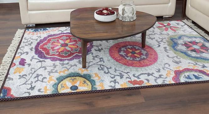 Nesta Multicolour Floral Woven Polyester 5x3 Feet Carpet (Rectangle Carpet Shape, 91 x 152 cm  (36" x 60") Carpet Size, Multicolor) by Urban Ladder - Front View Design 1 - 498313
