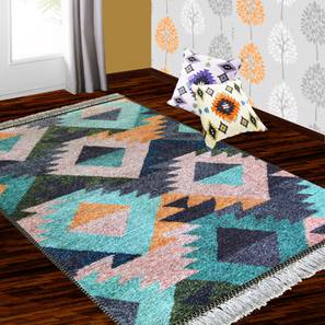 Carpet Design Usher Multicolour Traditional Woven Polyester 5x3 Feet Carpet (Rectangle Carpet Shape, 91 x 152 cm  (36" x 60") Carpet Size, Multicolor)
