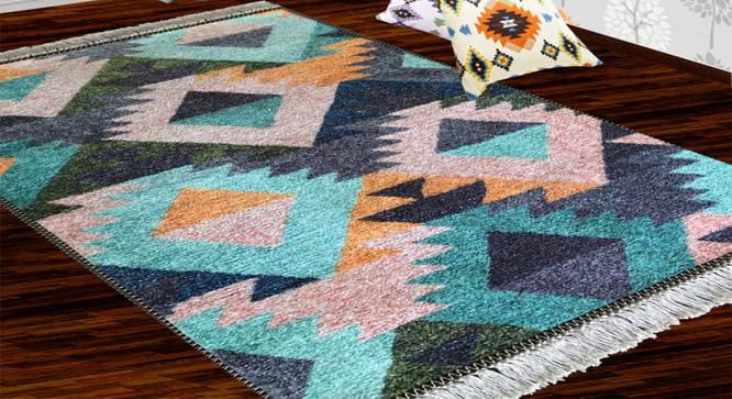 Usher Multicolour Traditional Woven Polyester 5x3 Feet Carpet (Rectangle Carpet Shape, 91 x 152 cm  (36" x 60") Carpet Size, Multicolor) by Urban Ladder - Cross View Design 1 - 498685