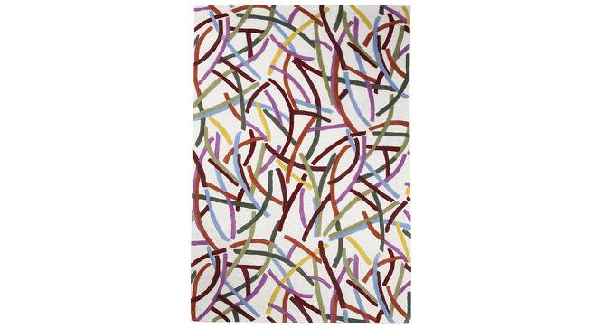 Elista Multicolor Geometric Hand-Tufted Wool 6x4 Feet Carpet (Rectangle Carpet Shape, Multicolor) by Urban Ladder - Cross View Design 1 - 498850