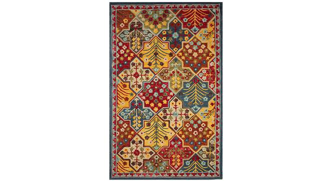 Oliveira Multicolor Traditional Hand-Tufted Wool 8x5 Feet Carpet (Rectangle Carpet Shape, Multicolor) by Urban Ladder - Cross View Design 1 - 498854