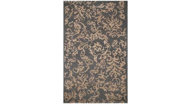 Petrich Black Traditional Hand-Tufted Wool 8x5 Feet Carpet (Black, Rectangle Carpet Shape) by Urban Ladder - Cross View Design 1 - 498939