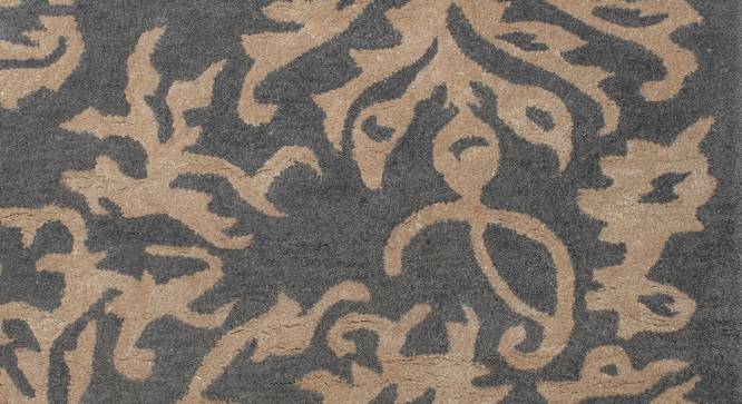 Petrich Black Traditional Hand-Tufted Wool 8x5 Feet Carpet (Black, Rectangle Carpet Shape) by Urban Ladder - Front View Design 1 - 498950