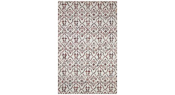 Vittoria Red Floral Hand-Tufted Wool 8x5 Feet Carpet (Red, Rectangle Carpet Shape) by Urban Ladder - Cross View Design 1 - 498985