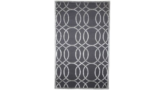 Cork Grey Geometric Hand-Tufted Wool 8x5 Feet Carpet (Grey, Rectangle Carpet Shape) by Urban Ladder - Cross View Design 1 - 498987