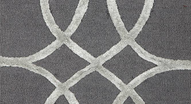 Cork Grey Geometric Hand-Tufted Wool 8x5 Feet Carpet (Grey, Rectangle Carpet Shape) by Urban Ladder - Front View Design 1 - 499001