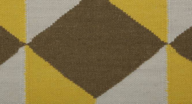 Taylor Multicolor Geometric Woven Wool 6x4 Feet Dhurrie (122 x 183 cm  (48" x 72") Carpet Size, Multicolor) by Urban Ladder - Front View Design 1 - 499040