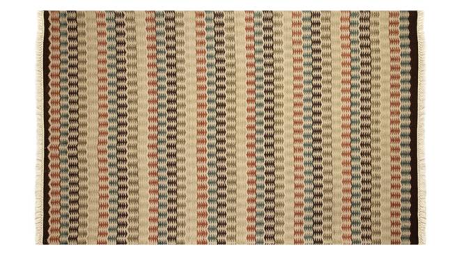 Hobart Multicolor Traditional Woven Wool 8x5 Feet Dhurrie (152 x 244 cm  (60" x 96") Carpet Size, Multicolor) by Urban Ladder - Cross View Design 1 - 499071