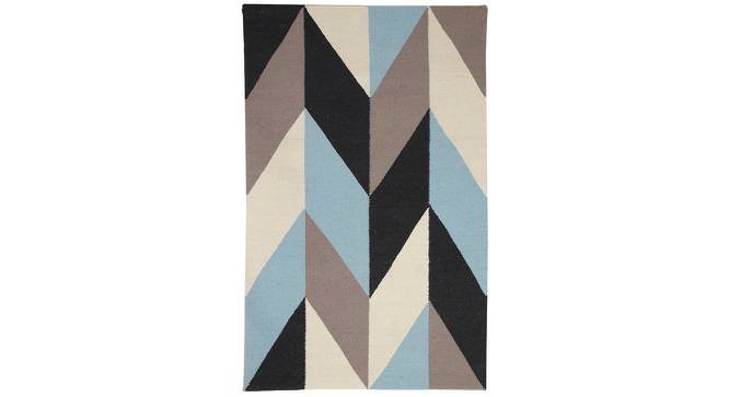 Homer Multicolor Geometric Woven Wool 8x5 Feet Dhurrie (152 x 244 cm  (60" x 96") Carpet Size, Multicolor) by Urban Ladder - Cross View Design 1 - 499073