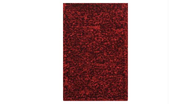 Banfield Red Solid Machine Made Polyester 6x4 Feet Carpet (Red, Rectangle Carpet Shape) by Urban Ladder - Cross View Design 1 - 499076