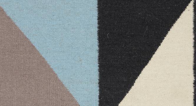 Homer Multicolor Geometric Woven Wool 8x5 Feet Dhurrie (152 x 244 cm  (60" x 96") Carpet Size, Multicolor) by Urban Ladder - Front View Design 1 - 499084