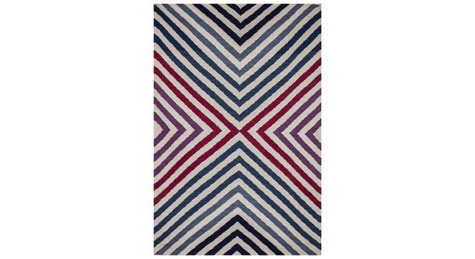 Parker Multicolor Geometric Woven Wool 6x4 Feet Dhurrie (122 x 183 cm  (48" x 72") Carpet Size, Multicolor) by Urban Ladder - Cross View Design 1 - 499110
