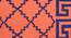 Seward Orange Geometric Woven Wool 8x5 Feet Dhurrie (Orange, 152 x 244 cm  (60" x 96") Carpet Size) by Urban Ladder - Front View Design 1 - 499124