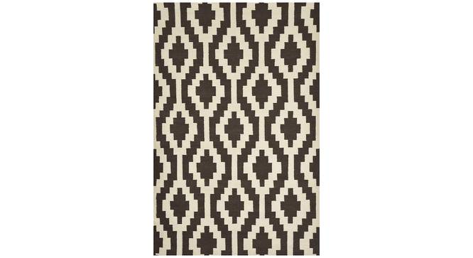 Quebec Multicolor Traditional Woven Wool 8x5 Feet Dhurrie (152 x 244 cm  (60" x 96") Carpet Size, Multicolor) by Urban Ladder - Cross View Design 1 - 499141