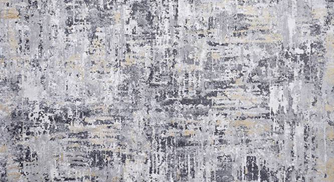Kesha Light Grey/Grey Abstract Machine made Synthetic Fiber 5x2.4 Feet Carpet (Grey, Rectangle Carpet Shape) by Urban Ladder - Front View Design 1 - 499289