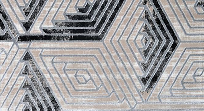 Leah Cream/Grey Geometrical Machine made Synthetic Fiber 6x4 Feet Carpet (Rectangle Carpet Shape, Cream, Grey) by Urban Ladder - Front View Design 1 - 499431