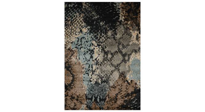 Sofia Black / Lt. Grey Abstract Machine made Synthetic Fiber 5x2.4 Feet Carpet (Rectangle Carpet Shape, Black, Light Grey) by Urban Ladder - Cross View Design 1 - 499555