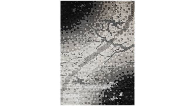Ricky Light Grey Checkered Machine made Synthetic Fiber 7.8x5.3 Feet Carpet (Rectangle Carpet Shape, Light Grey) by Urban Ladder - Cross View Design 1 - 499588