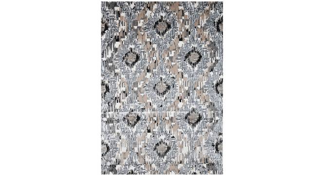 Leighton Cream/Grey Geometrical Machine made Synthetic Fiber 5x2.4 Feet Carpet (Rectangle Carpet Shape, Cream, Grey) by Urban Ladder - Cross View Design 1 - 499611