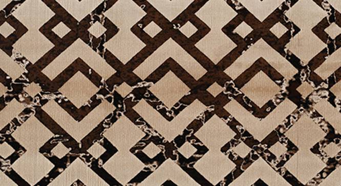 Sinatra Cream / Brown Geometrical Machine made Synthetic Fiber 5x2.4 Feet Carpet (Rectangle Carpet Shape, Cream, Brown) by Urban Ladder - Front View Design 1 - 499622