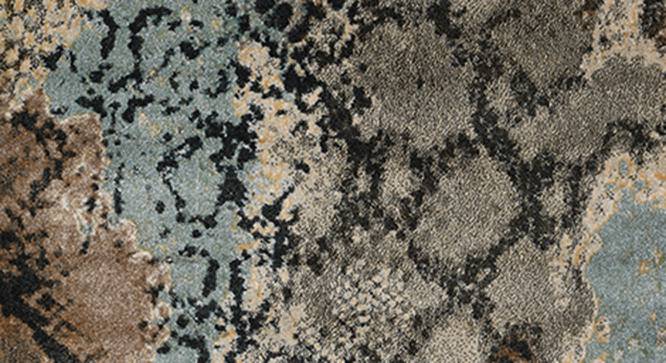 Sofia Black / Lt. Grey Abstract Machine made Synthetic Fiber 5x2.4 Feet Carpet (Rectangle Carpet Shape, Black, Light Grey) by Urban Ladder - Front View Design 1 - 499626