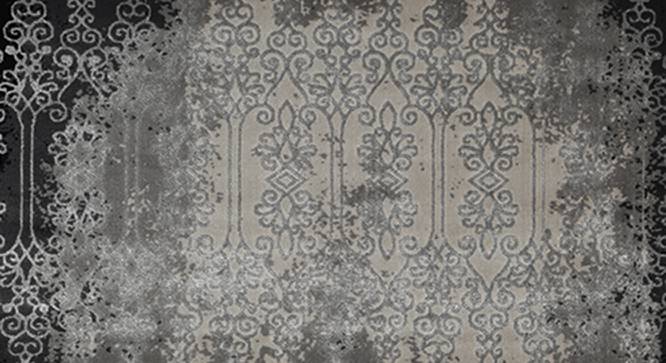Riana Dark Grey/Black Checkered Machine made Synthetic Fiber 6x4 Feet Carpet (Rectangle Carpet Shape, Dark Grey, Black) by Urban Ladder - Front View Design 1 - 499661