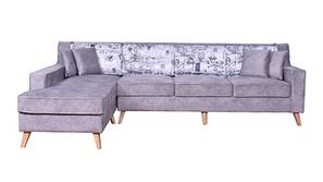Bollywood Sectional Fabric Sofa (Grey)