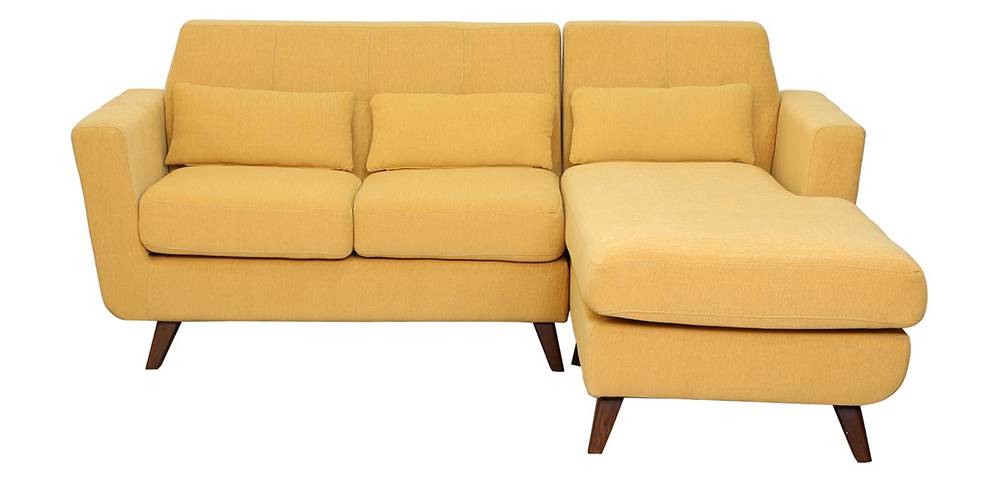 Joy Sectional Fabric Sofa (Camel Yellow) by Urban Ladder - - 