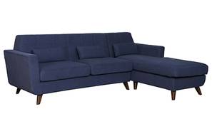 Joy Sectional Fabric Sofa (Blue)