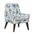 Lugo floral fabric lounge chair in teal floral color lp