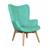 Contour floral fabric lounge chair in teal color lp