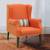 Toledo floral fabric lounge chair in rust color lp