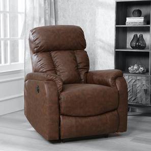 Hero fabric 1 seater recliner in brown color lp