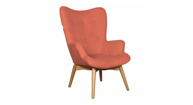 Contour Floral Fabric Lounge Chair In Rust Color (Rust) by Urban Ladder - Design 1 Full View - 499774