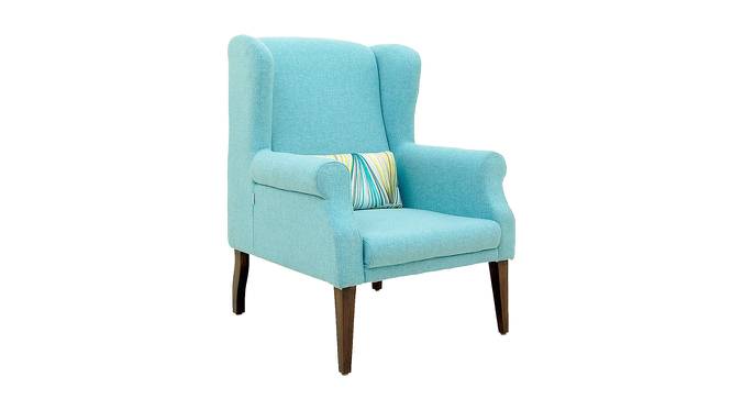 Toledo Floral Fabric Lounge Chair In Blue Color (Blue) by Urban Ladder - Design 1 Full View - 499776