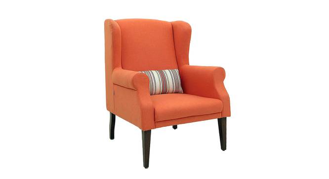 Toledo Floral Fabric Lounge Chair In Rust Color (Rust) by Urban Ladder - Design 1 Full View - 499777