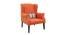 Toledo Floral Fabric Lounge Chair In Rust Color (Rust) by Urban Ladder - Design 1 Full View - 499777